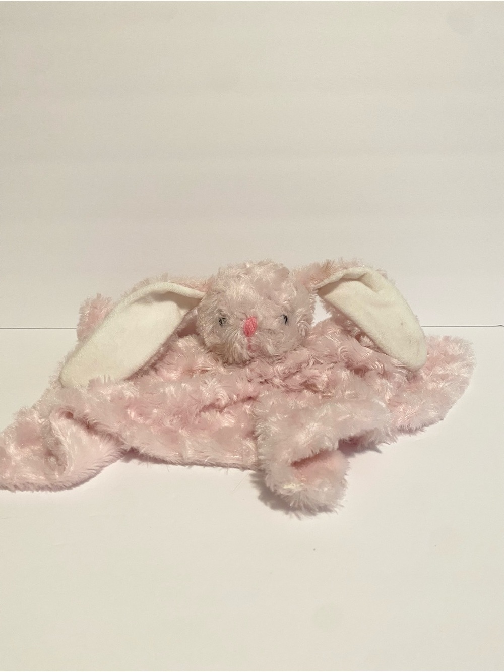 Necessities TenderTyme Pink Bunny Lovey Baby Security Blanket Swirl Plush